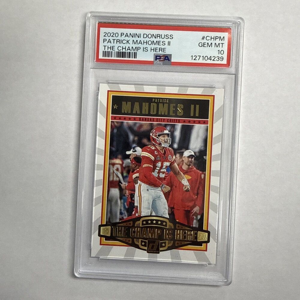 2020 Panini Donruss Patrick Mahomes II The Champ Is Here CH-PM PSA 10